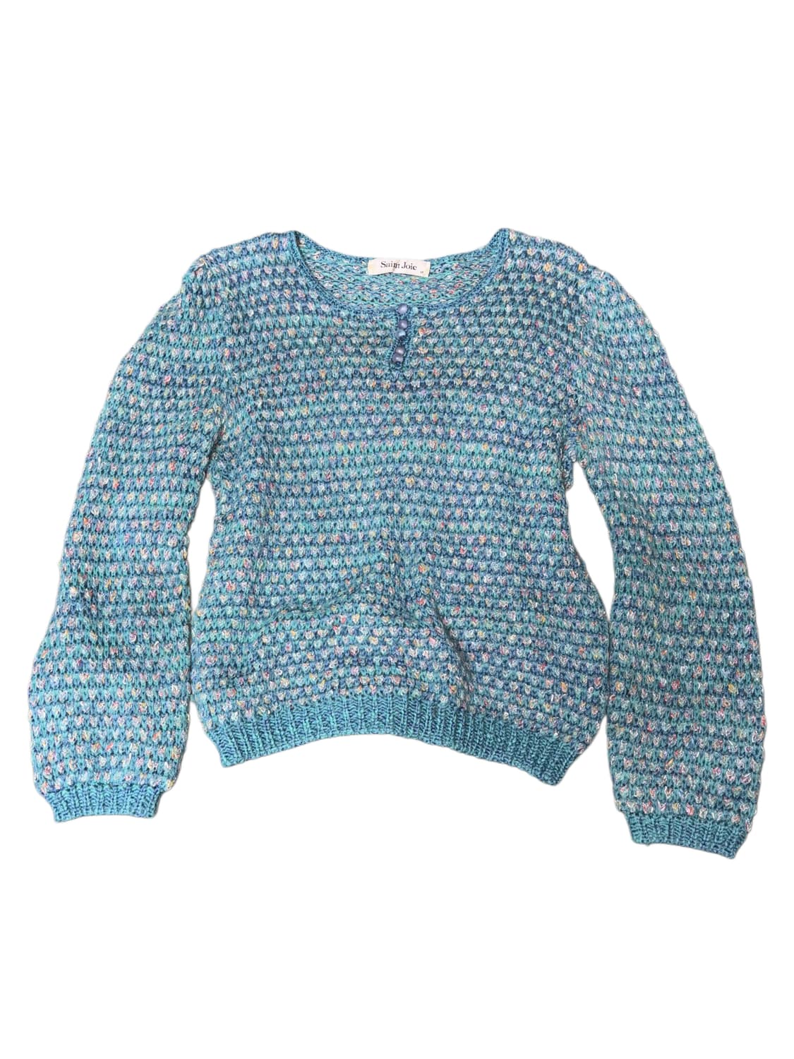 아쿠아블루 빈티지 짜임 니트 상품이미지1