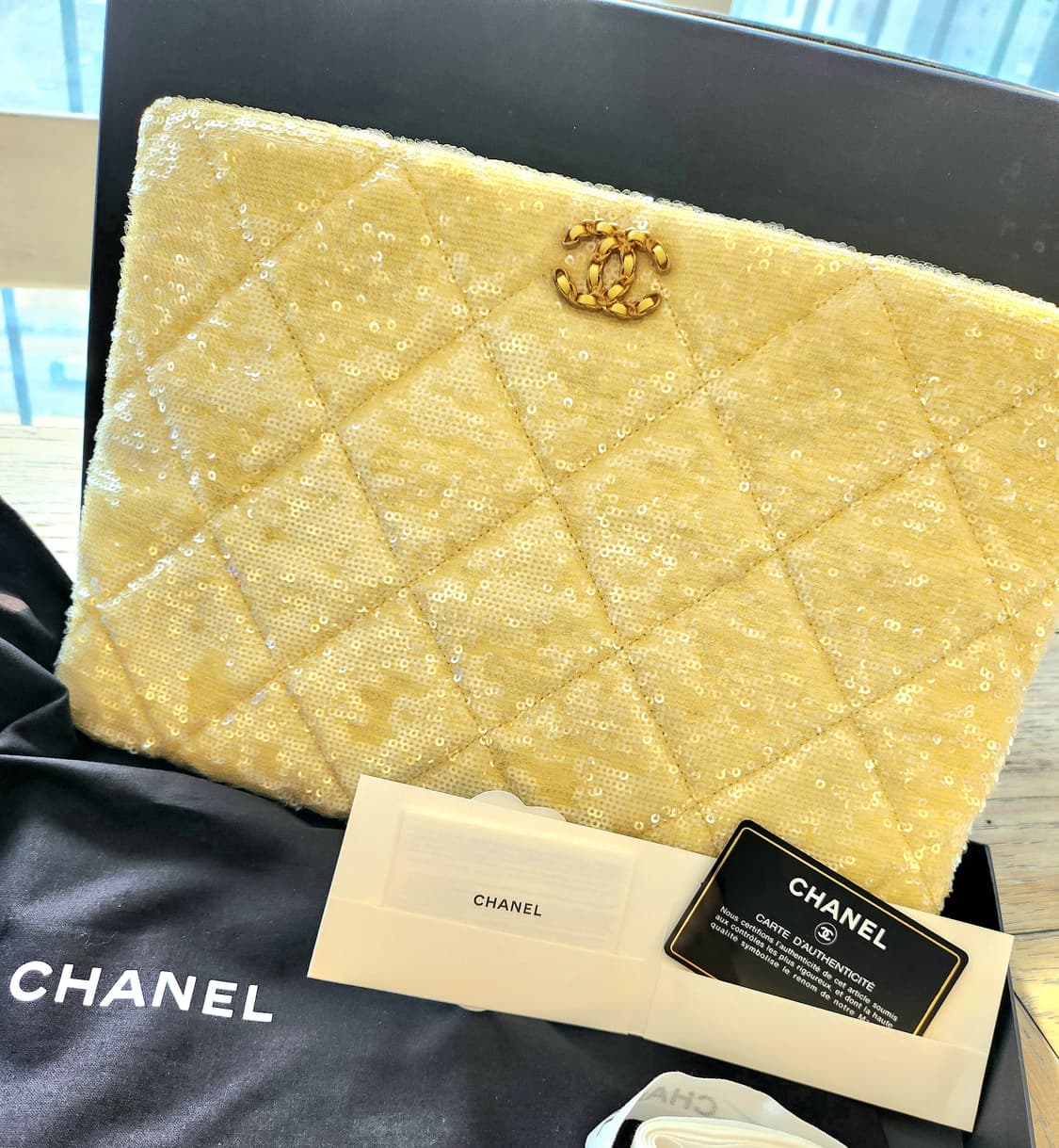 샤넬 19백 파우치 라지 상품이미지1