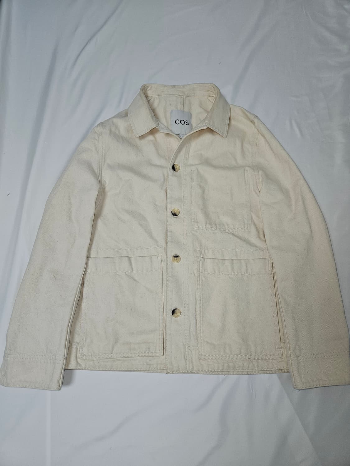 코스 COS 유틸리티 데님 테일러링 트러커 워크자켓 크림 M 상품이미지1