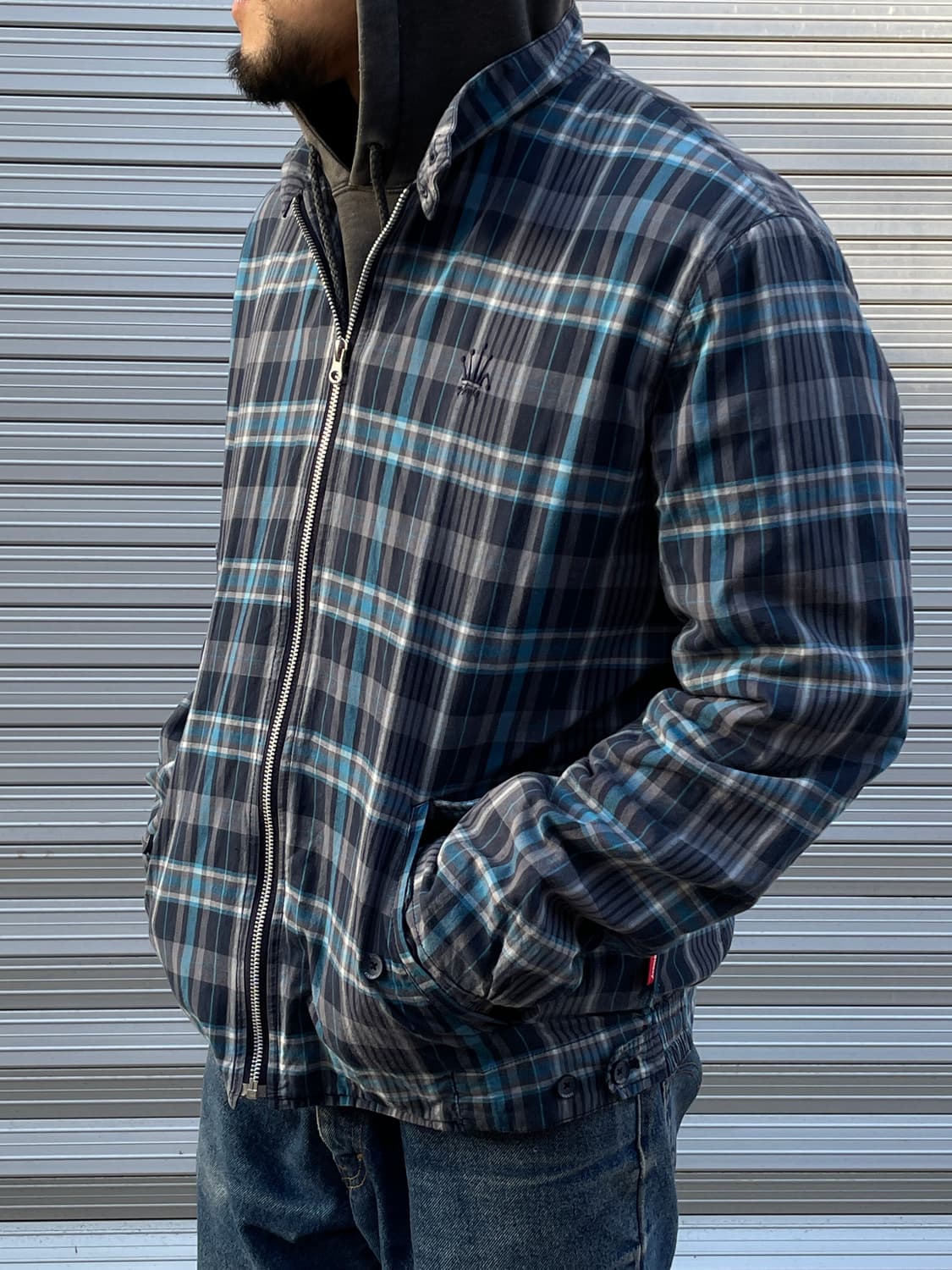 00s Stussy Check Harrington Jacket 상품이미지3