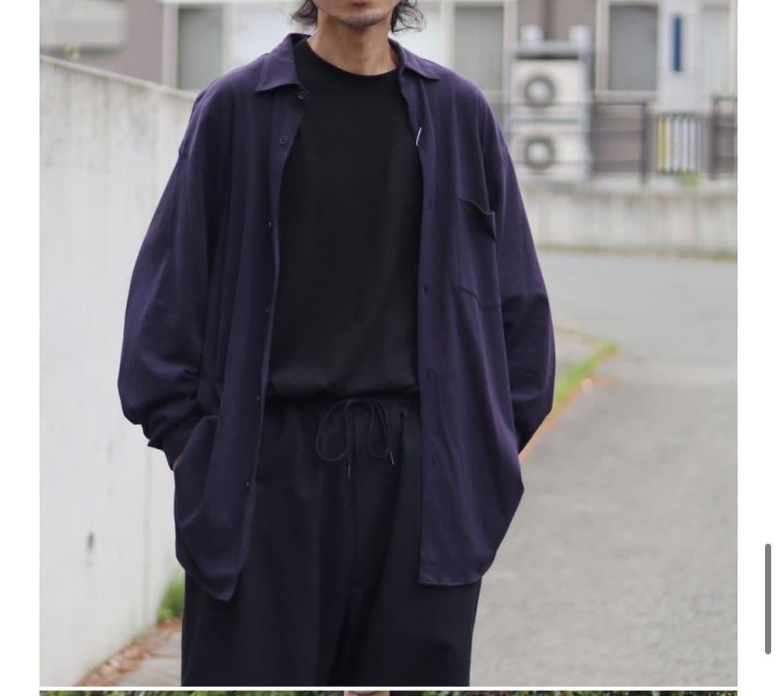 코모리 코튼 저지셔츠 네이비 3 상품이미지4