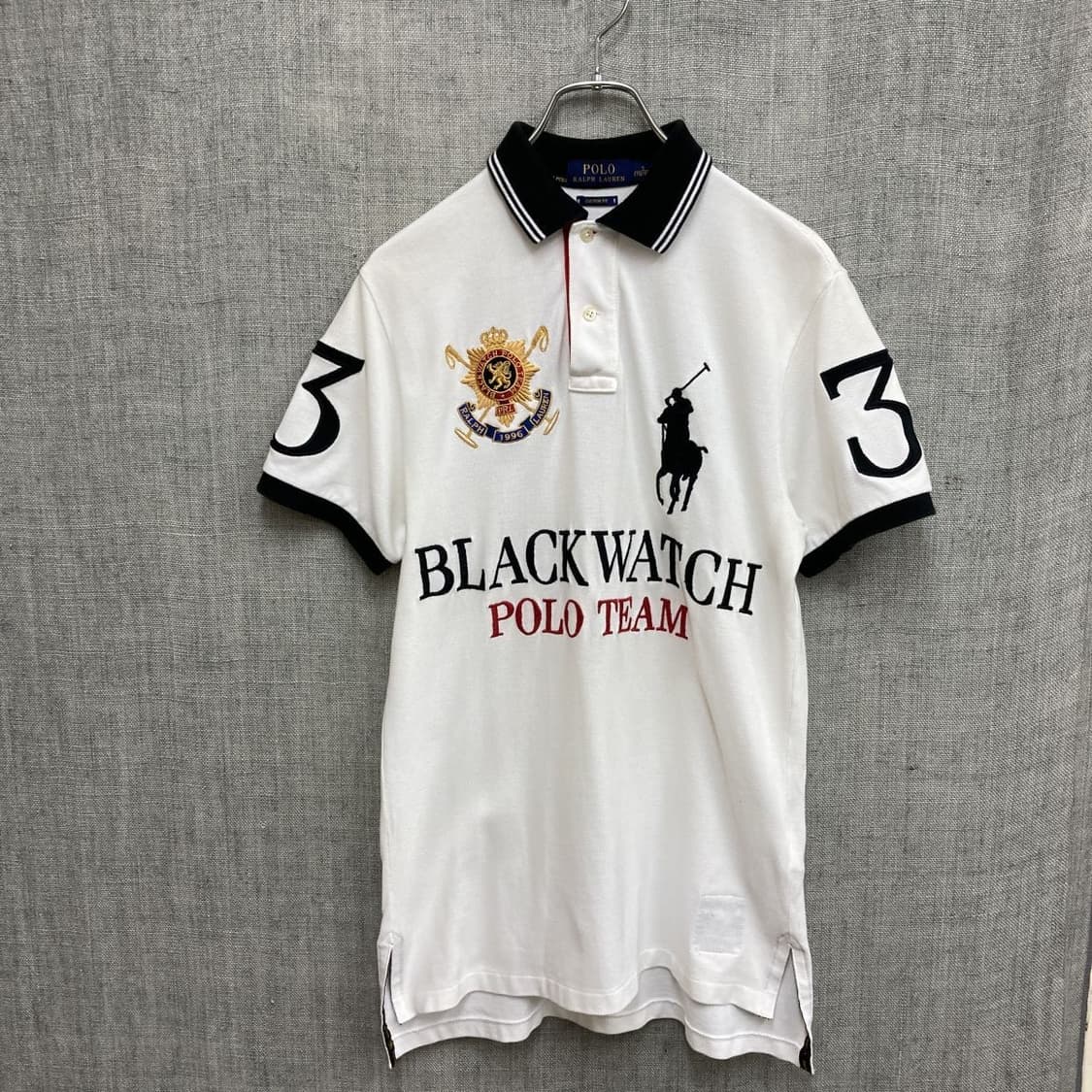 폴로 랄프로렌 블랙워치 빅포니 폴로팀 카라티 화이트 (S) 상품이미지1