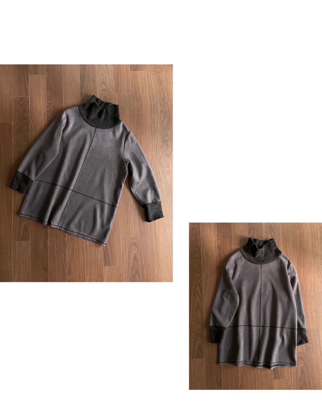 wide turtleneck suede top 상품이미지6
