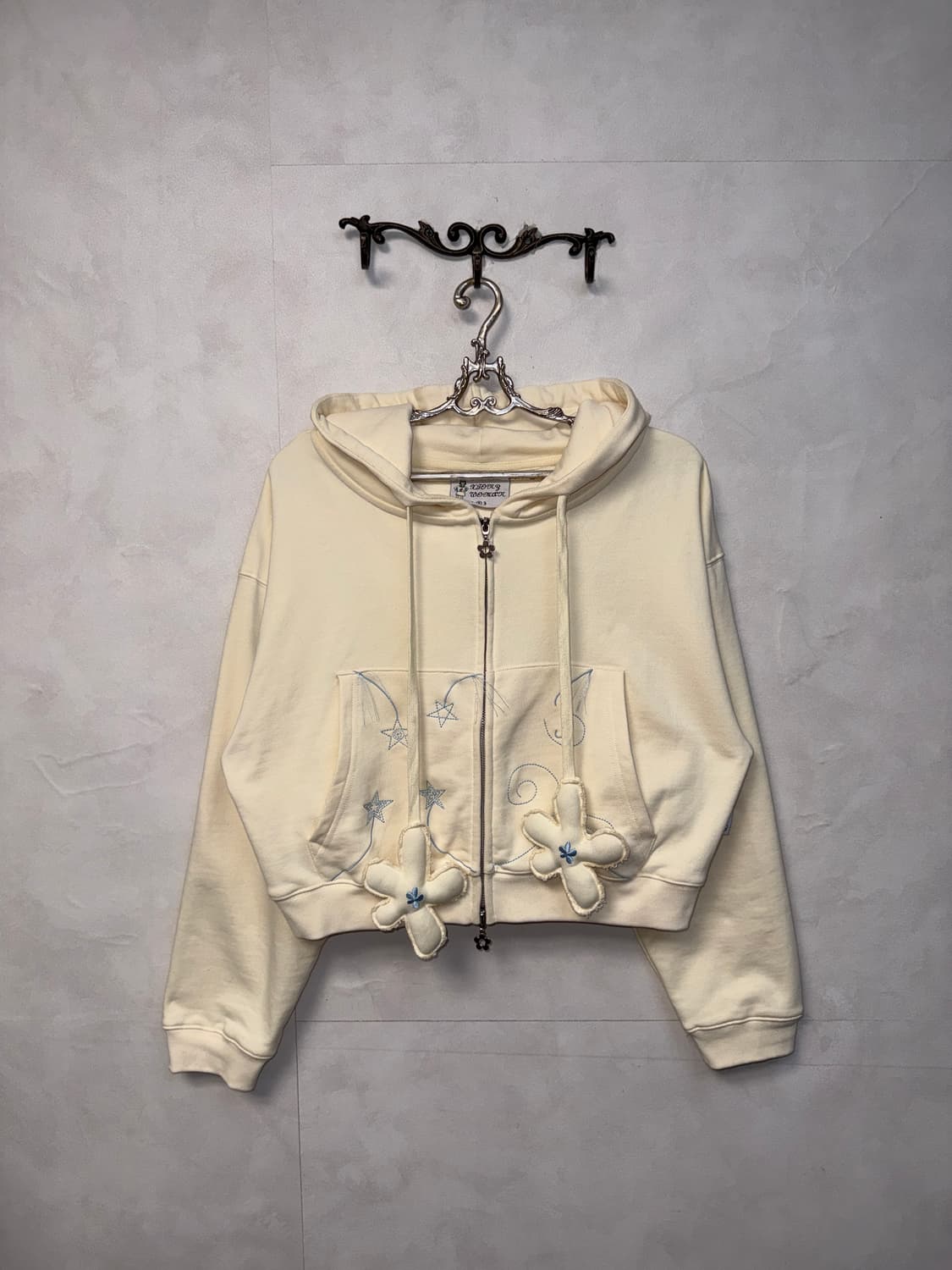 RuNaKiHu Steri Night Crop Hoodie Zip-Up  상품이미지3