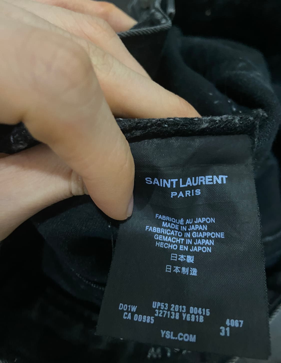 생로랑 2013fw 에디 슬리먼 D02 블랙진 상품이미지5