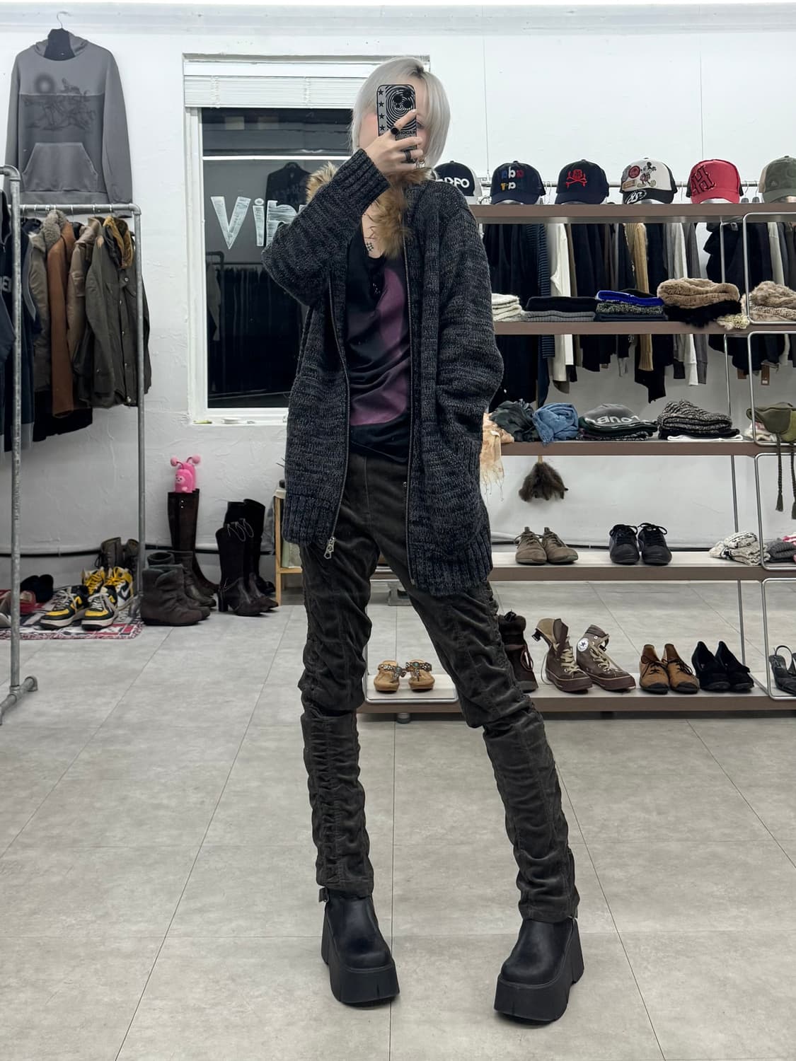 PPFM 투웨이 후드 니트 집업 상품이미지9