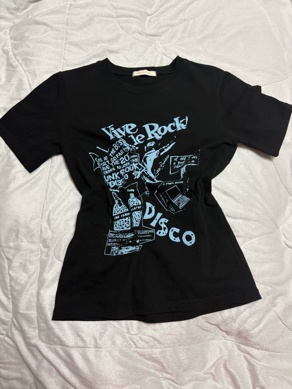 y2k 빈티지 락 슬림핏 블랙 반팔티 상품이미지1