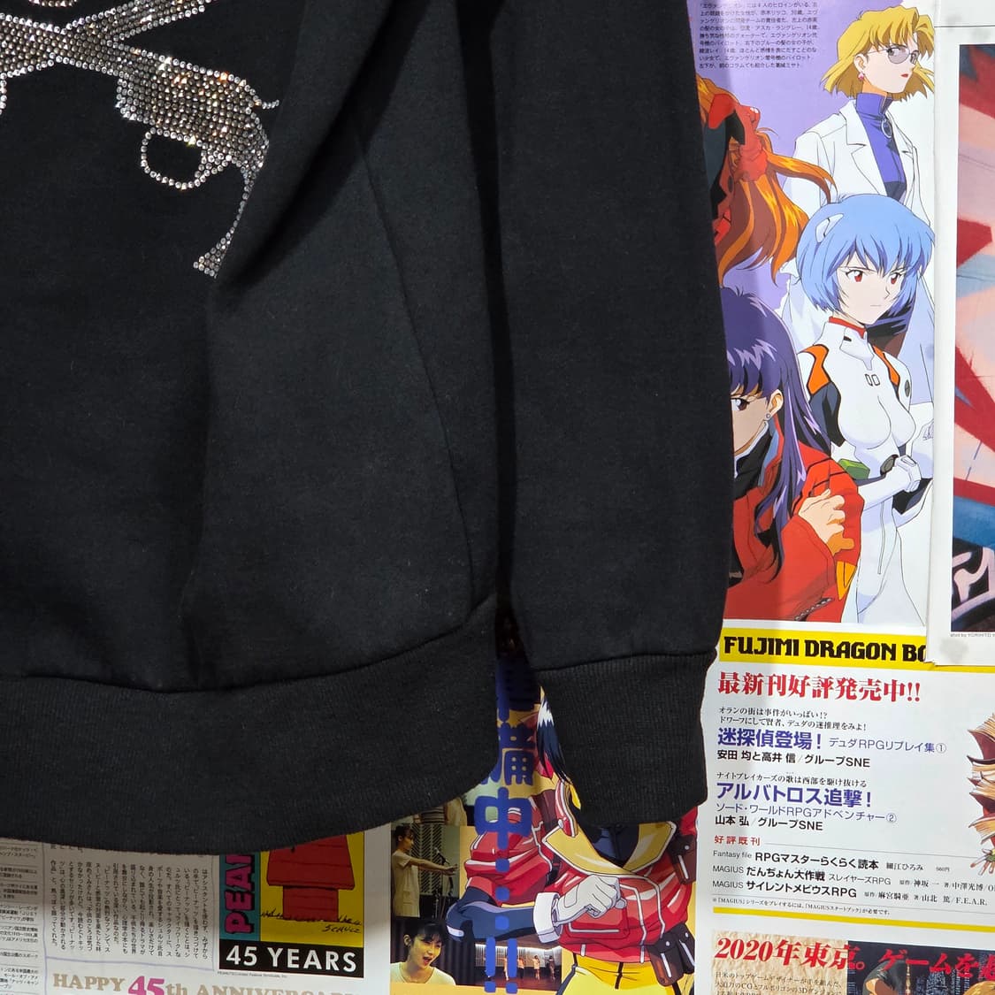 펑크 스컬 큐빅 기모 후드집업 상품이미지4