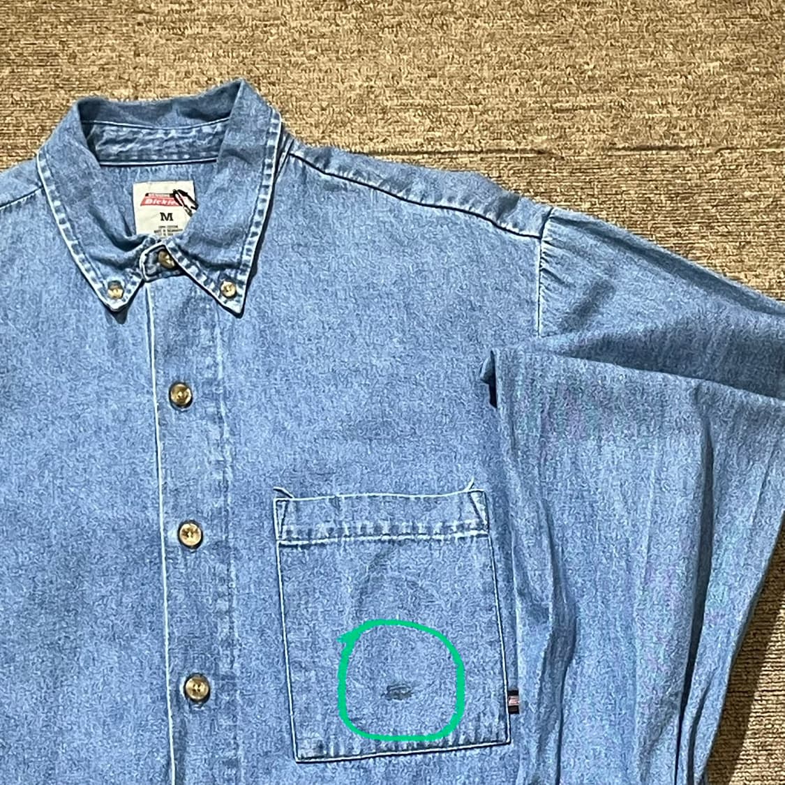 (M) Dickies 디키즈 코튼 데님 셔츠 상품이미지4