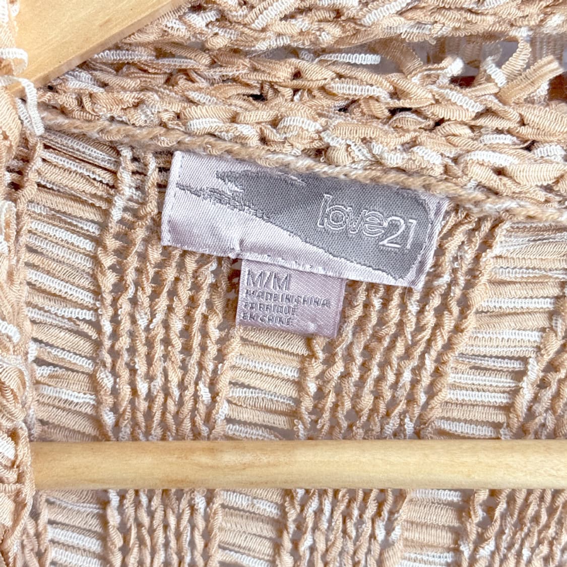 [LOVE21] 샌드 프린지 니트 숄 가디건 상품이미지4