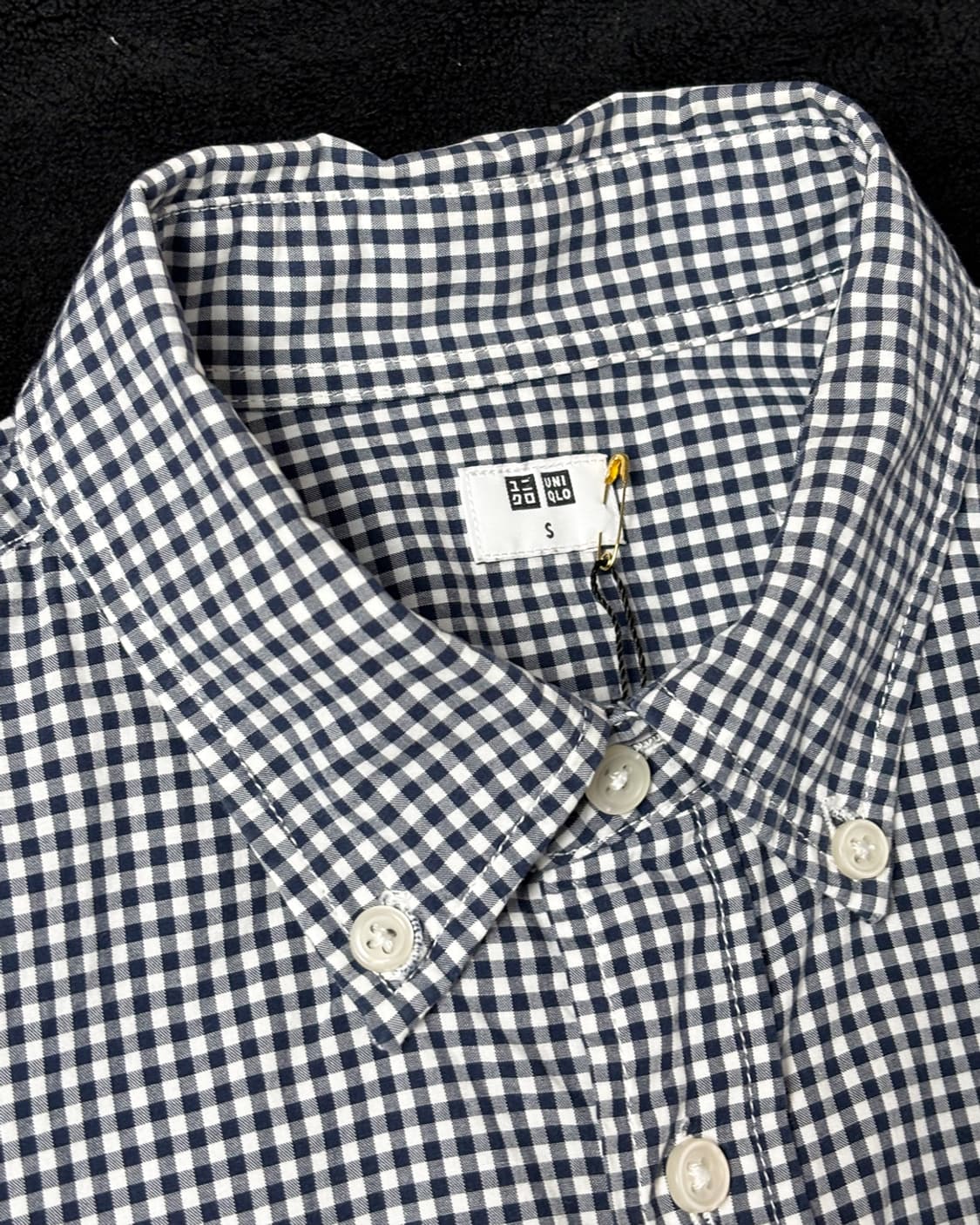 일본빈티지 유니클로 잔체크 셔츠 상품이미지3