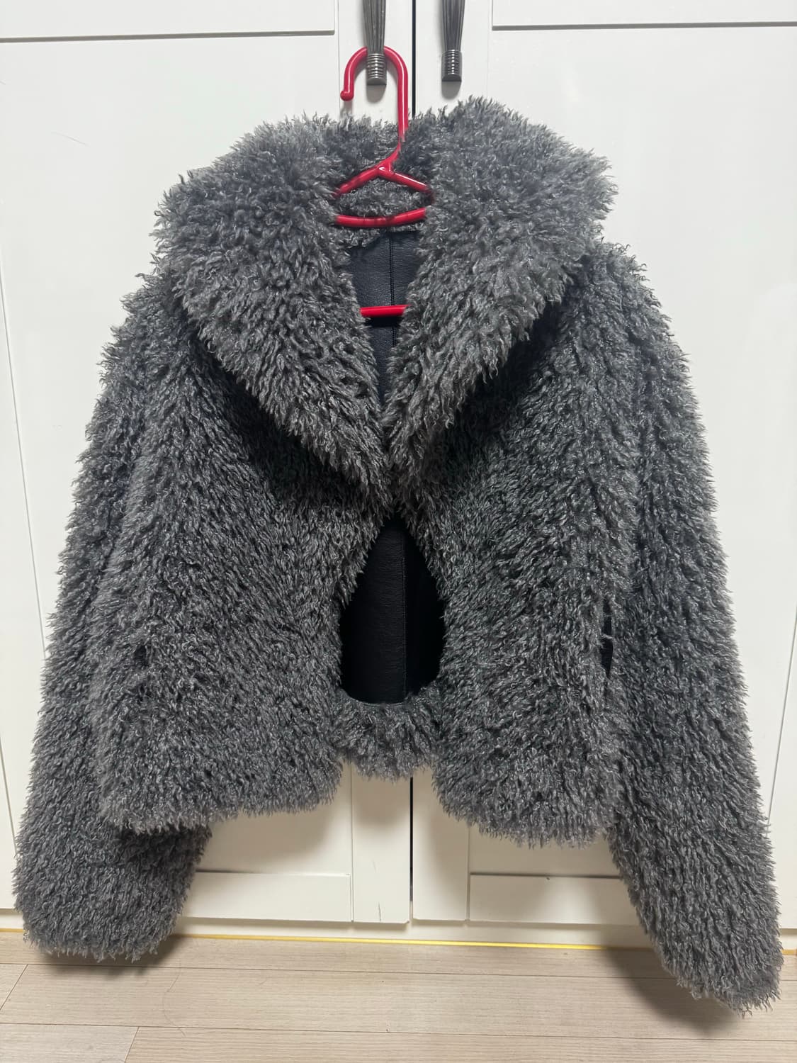 다이애그널 리버시블 무스탕 자켓 상품이미지5