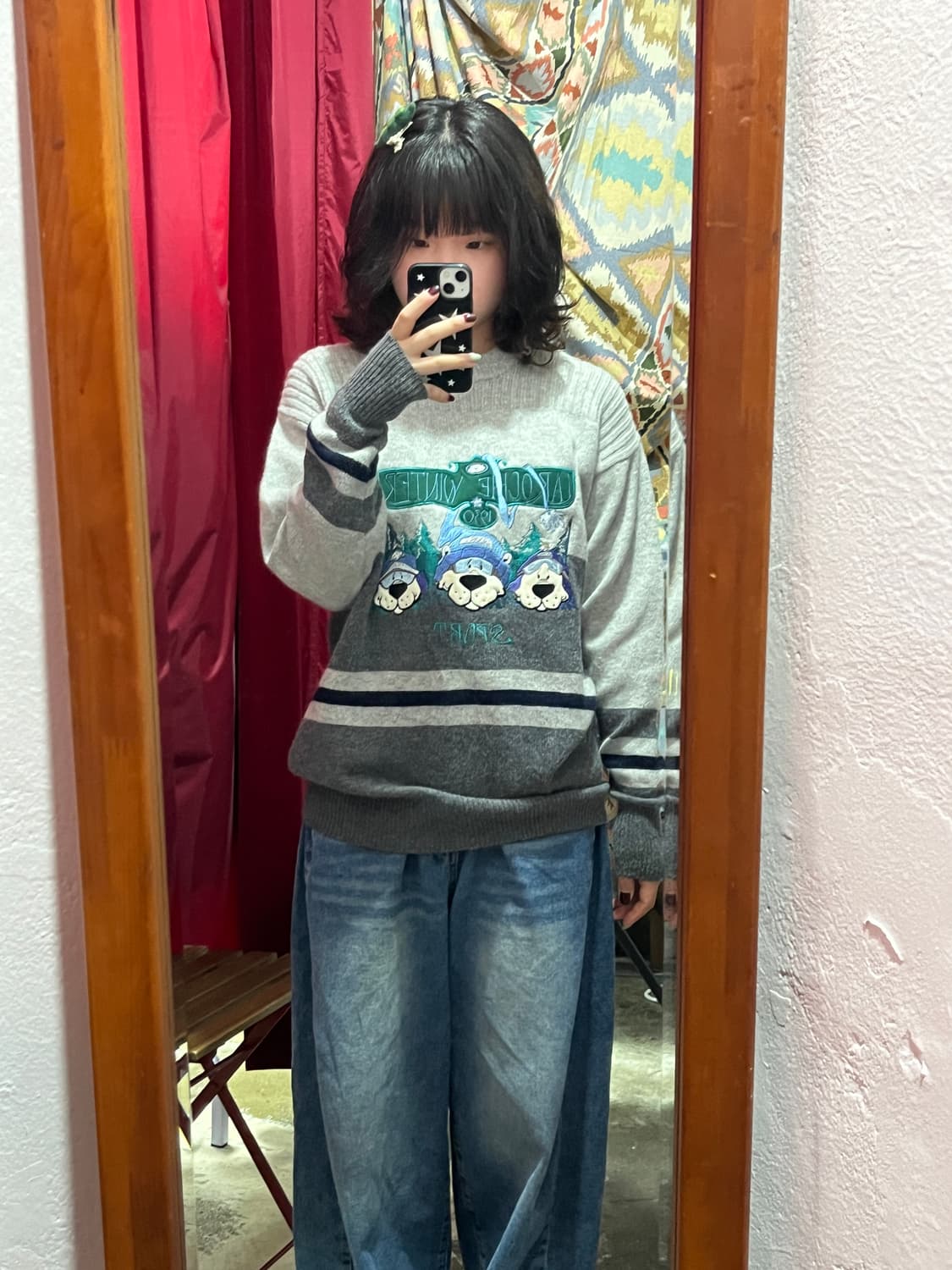 Wool 100% 울100% 곰돌이 니트 상품이미지2