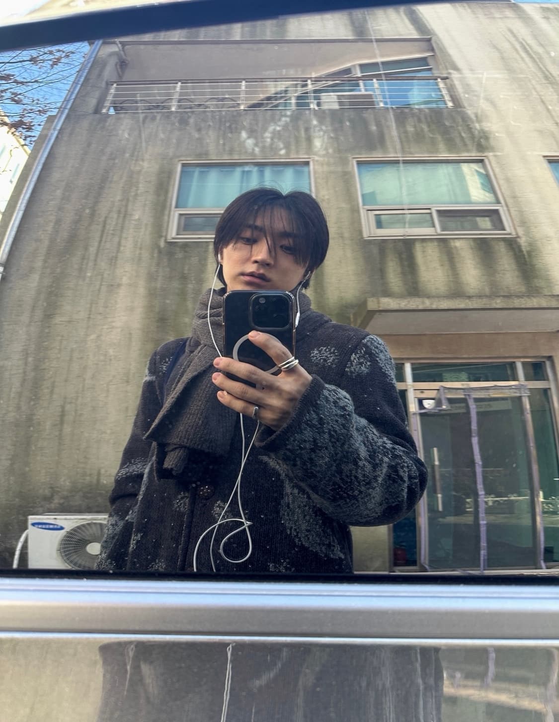 vintage knitted long coat 상품이미지4