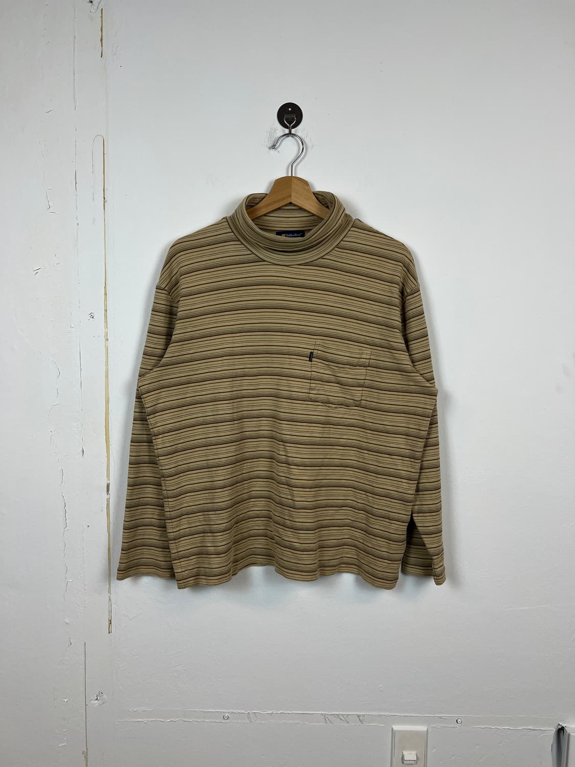 T151 Golden Bear 스트라이프 터틀넥 니트 LL 상품이미지1