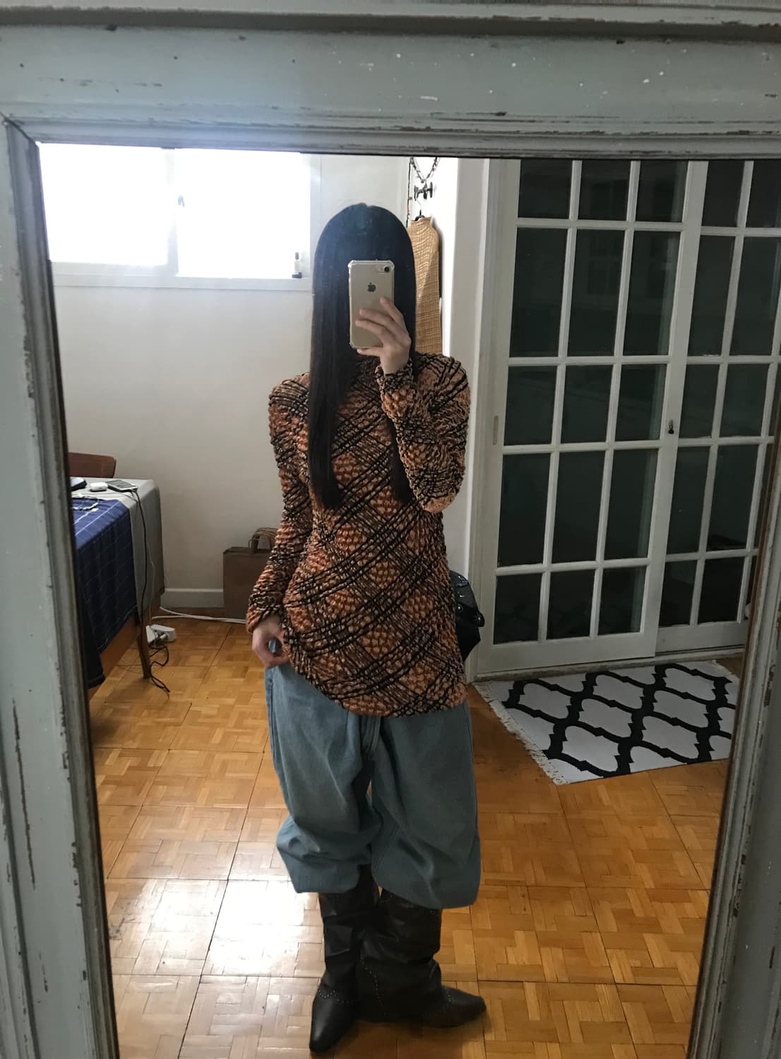 vintage pattern top 상품이미지1