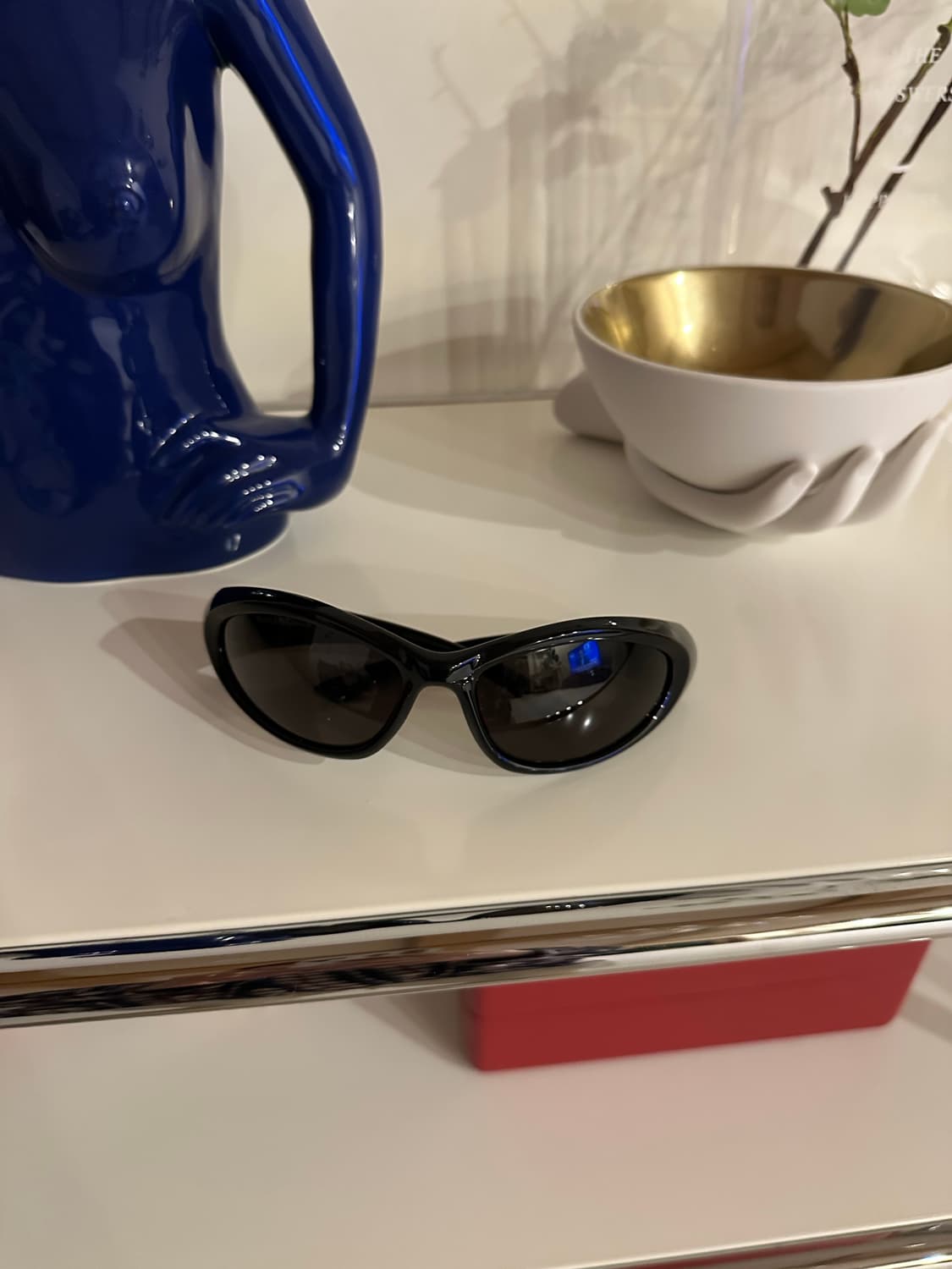 발렌시아가 스포티 B 라운드 Af 선글라스 블랙 상품이미지10