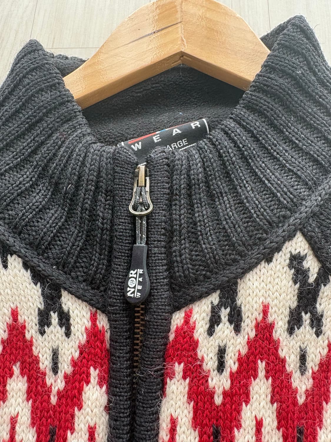 빈티지 노르딕 니트 집업 상품이미지4