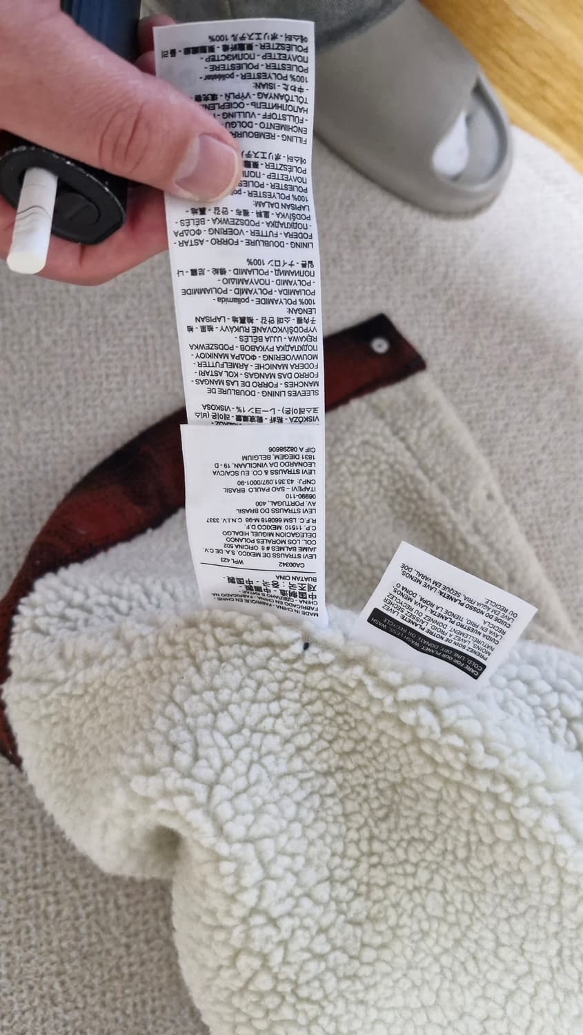 리바이스 체크 양털자켓 XL 105 상품이미지4