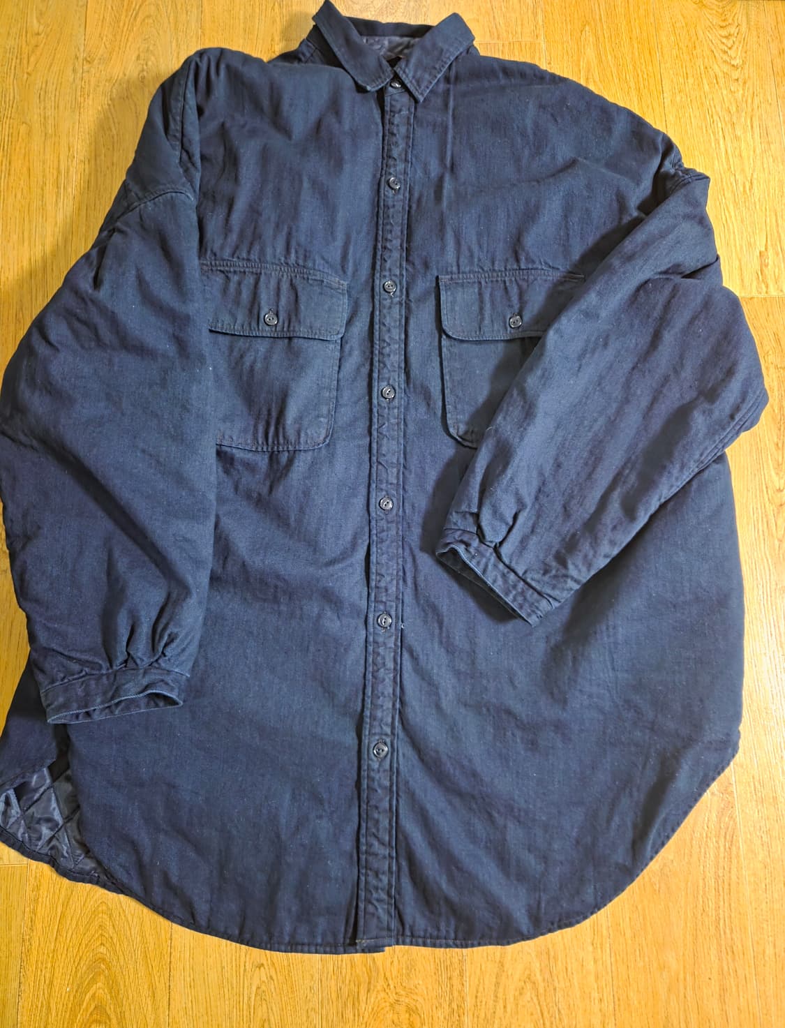 캐피탈 8온즈 데님 슬로피 셔츠 코트 상품이미지5