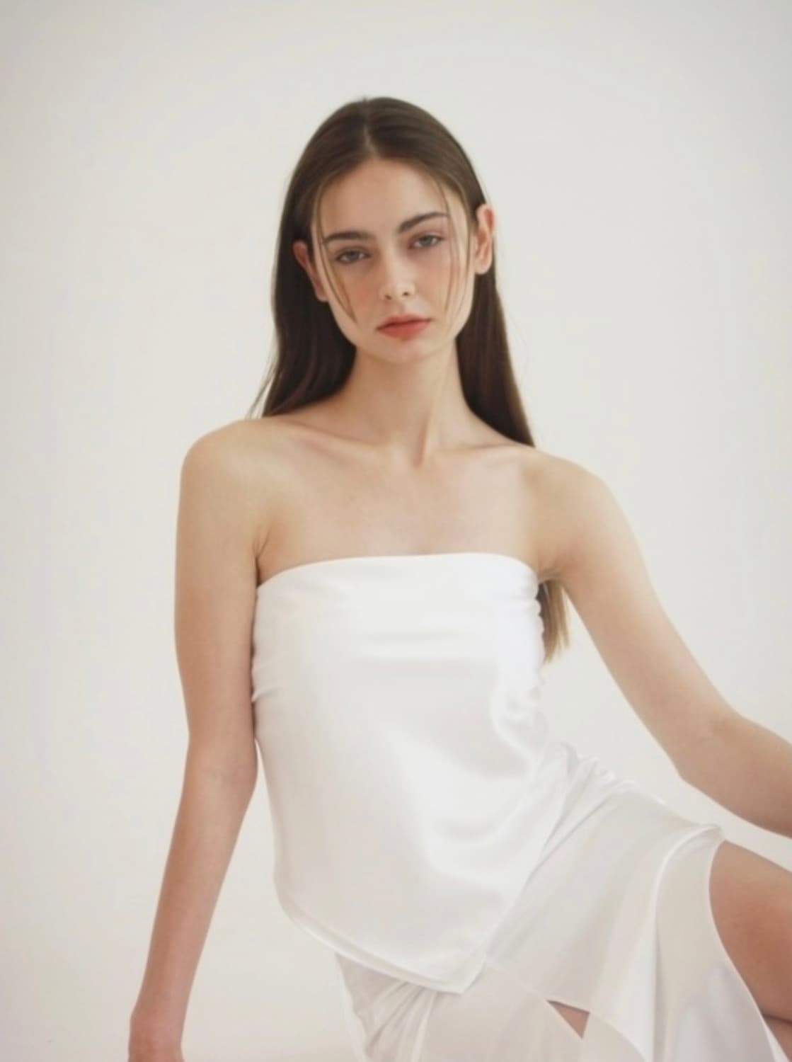 아델리오)[MADE] Glow Satin Scarf Sleeveless 상품이미지4