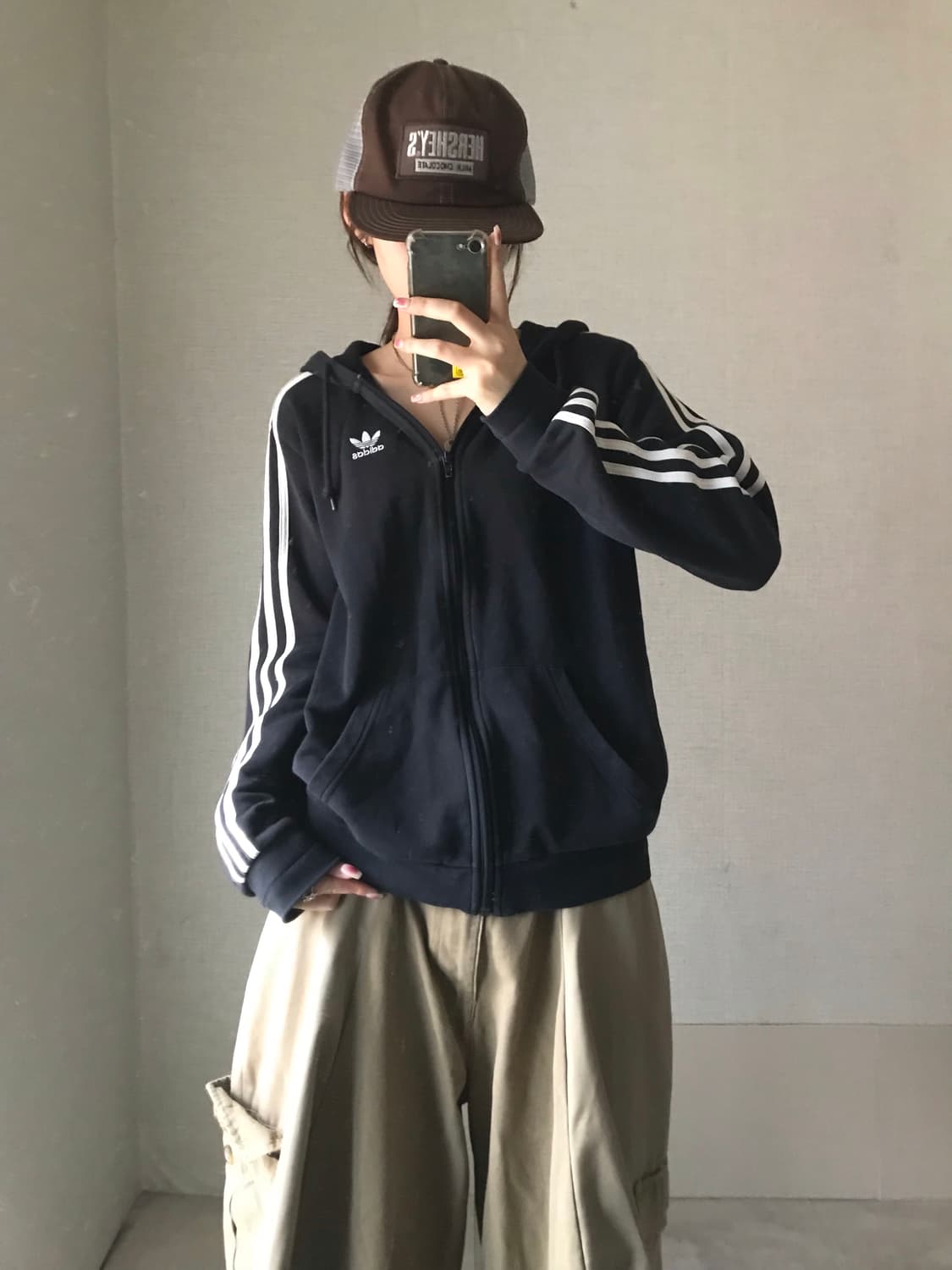 아디다스 블랙 후드집업 상품이미지4
