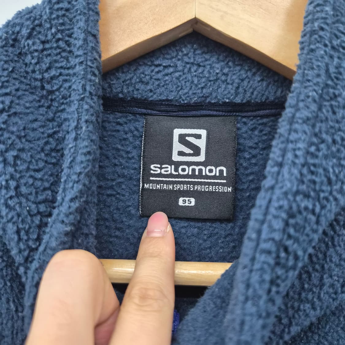 살로몬 네이비 플리스 자켓 남녀공용 M 상품이미지3