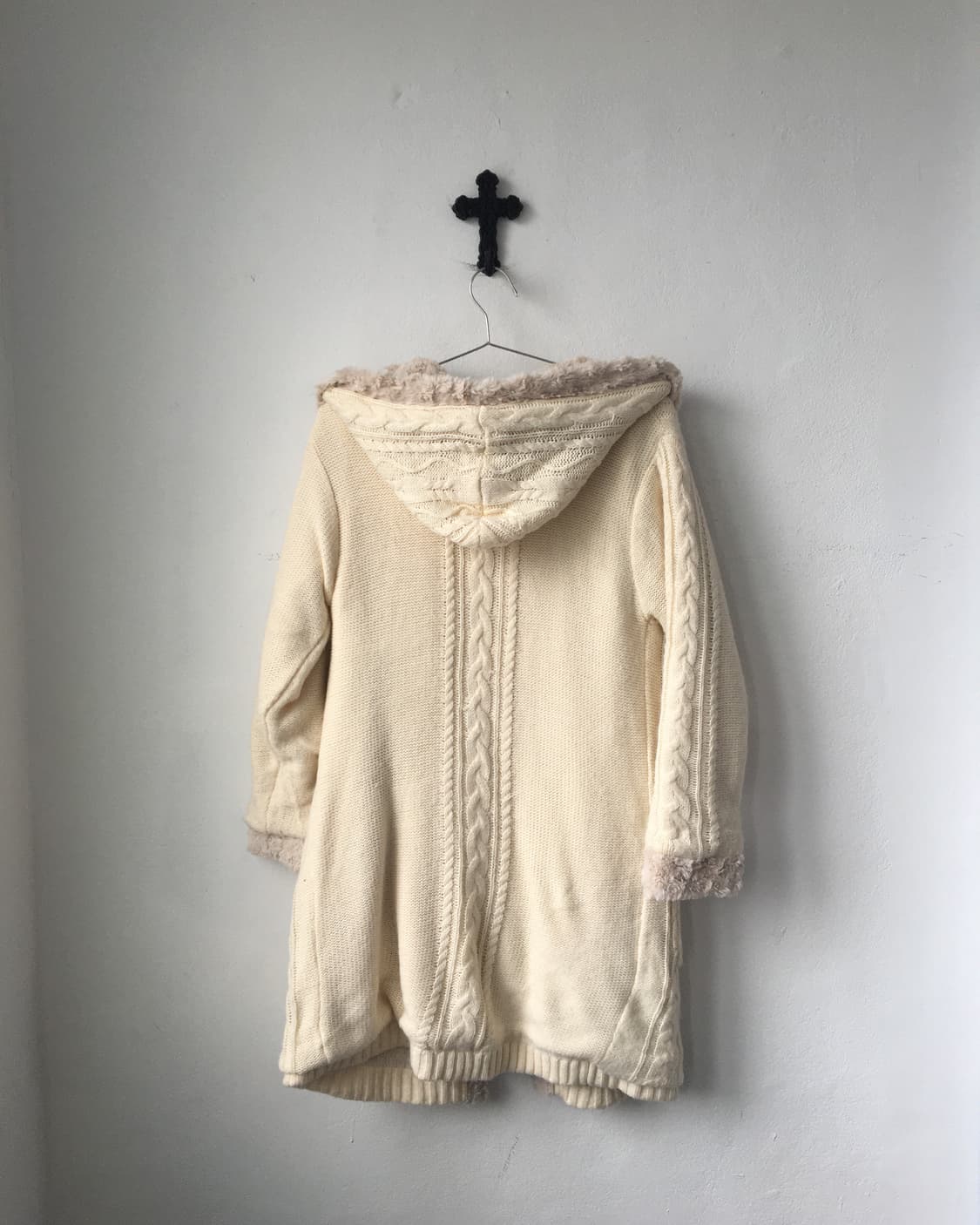 Axes femme fake fur trimming cable patte 상품이미지5