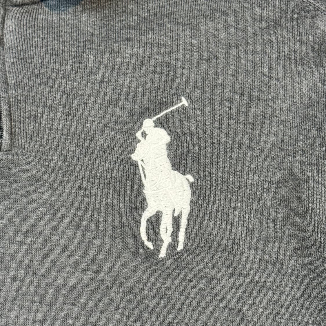 XL) 폴로 랄프로렌 빅포니 반집업 풀오버 코튼 니트 상품이미지3