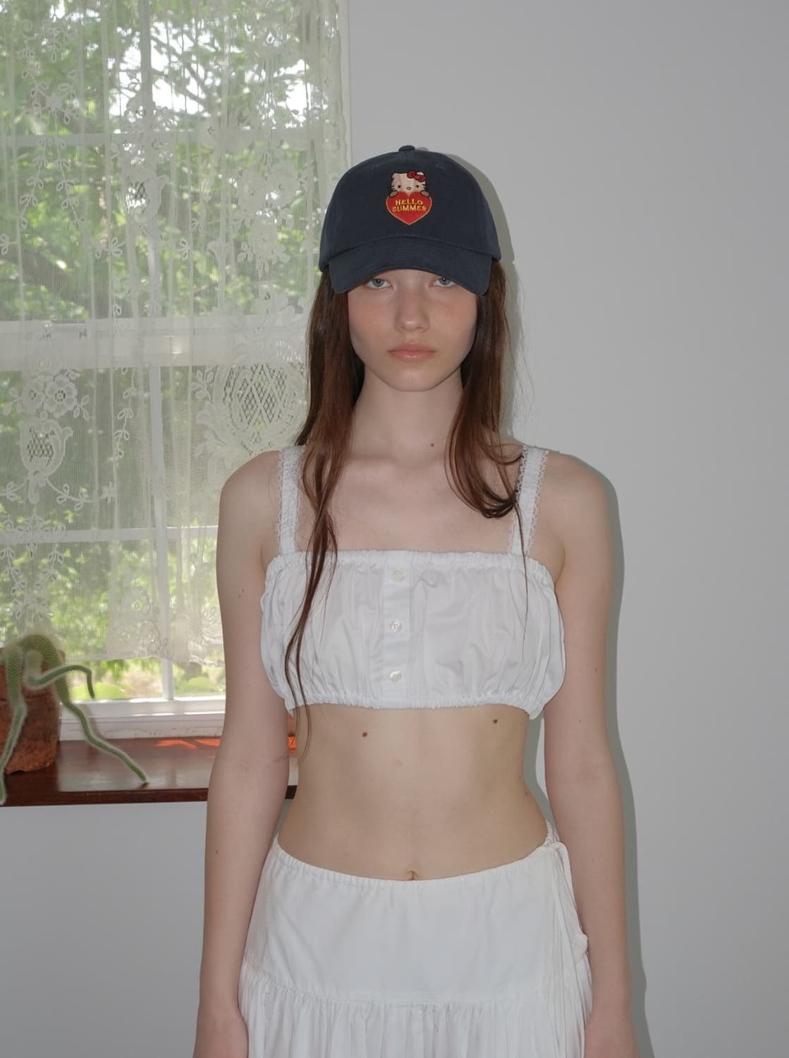 새상품) 파르벵 태닝 헬로키티 헬로우 썸머 볼캡 네이비 상품이미지5