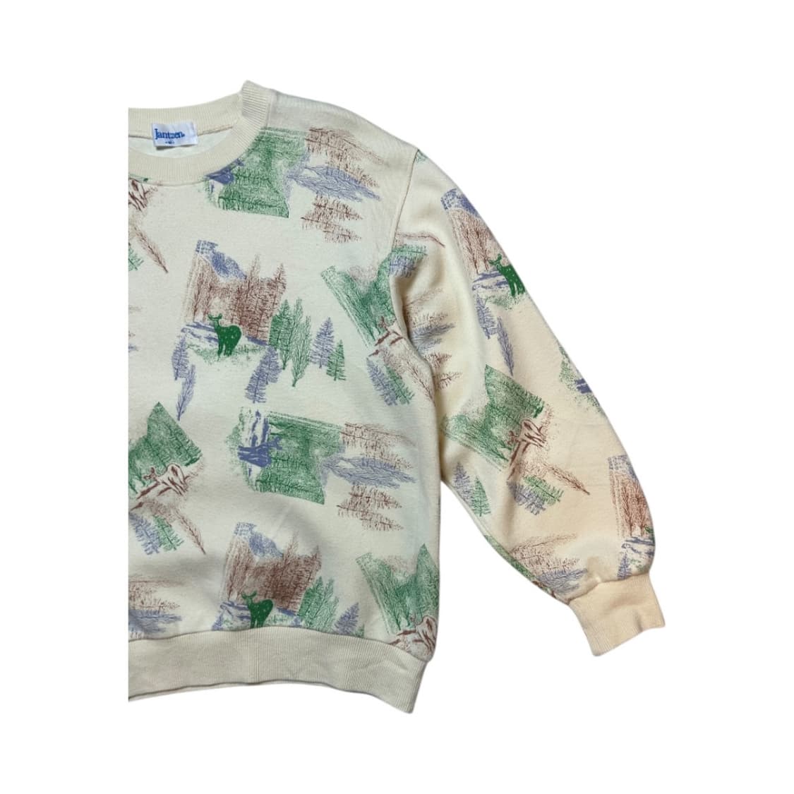 (M) 빈티지 90s jantzen 울오버 네이처 프린트 스웻셔츠 TM- 상품이미지2