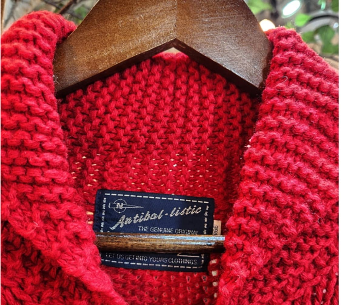 Antibal listic 도톰한 울 눈꽃 스웨터 빈티지 집업 상품이미지3