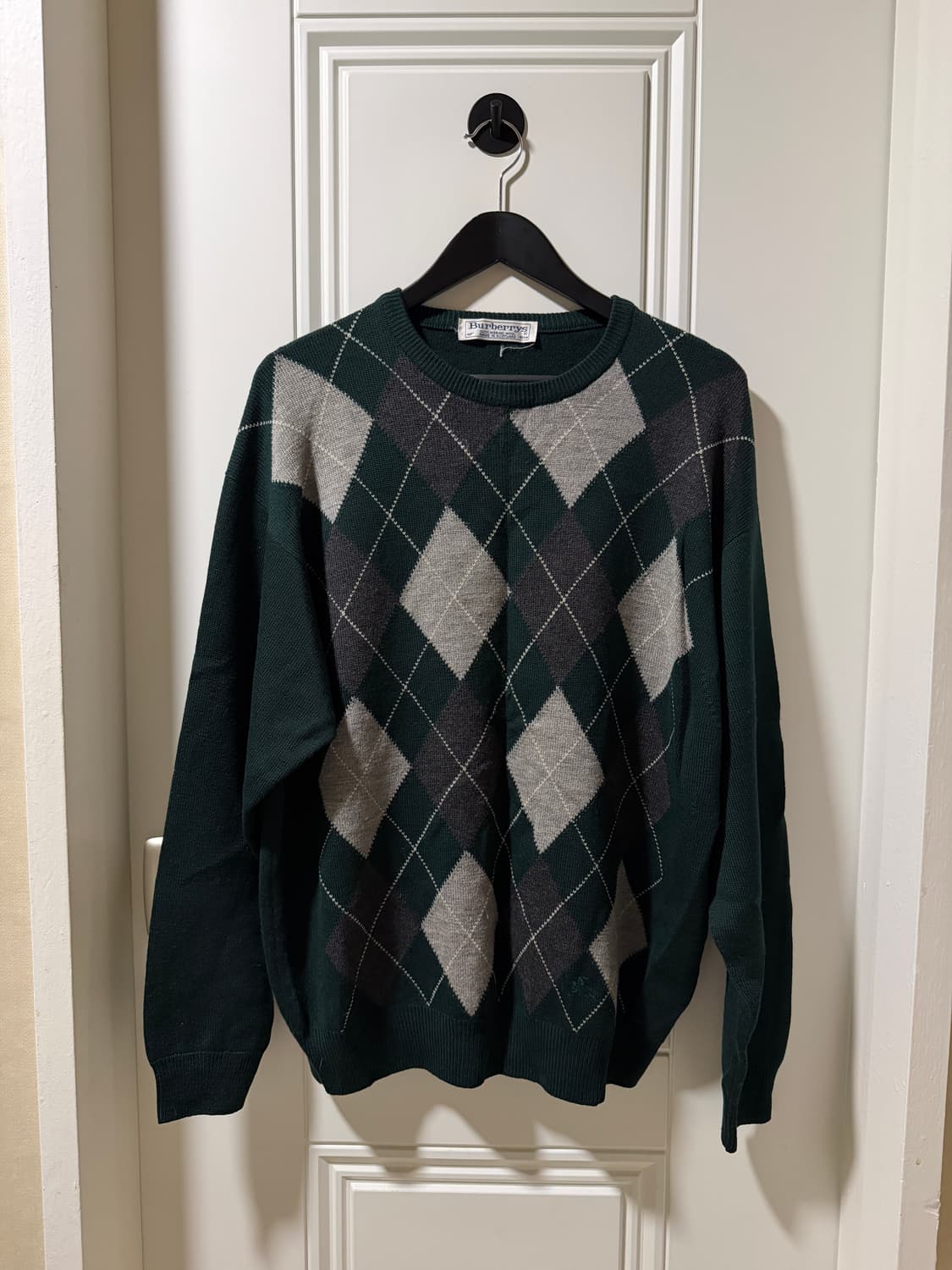버버리 빈티지 아가일 니트 그린  상품이미지1