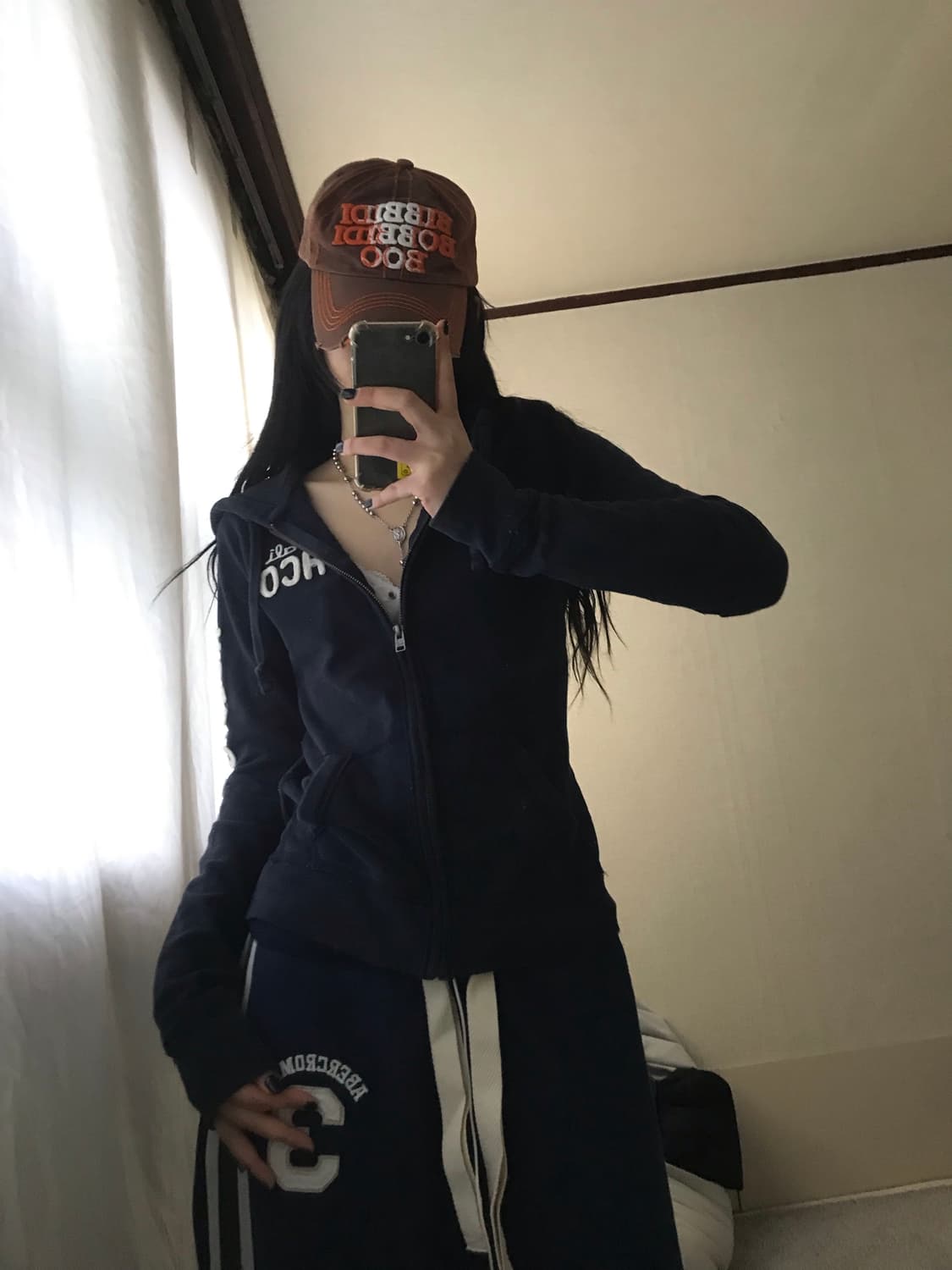 홀리스터 네이비 딱붙핏 후드집업 상품이미지2