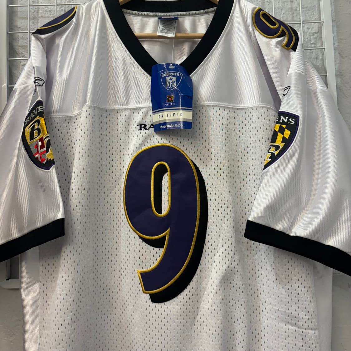 NFL X 리복 볼티모어 레이븐스 화이트 럭비져지 2XL 상품이미지5