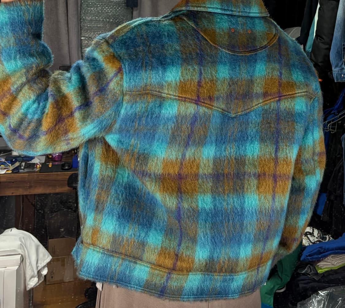 앤더슨벨 해리체크 샤기 울 자켓 L 상품이미지9