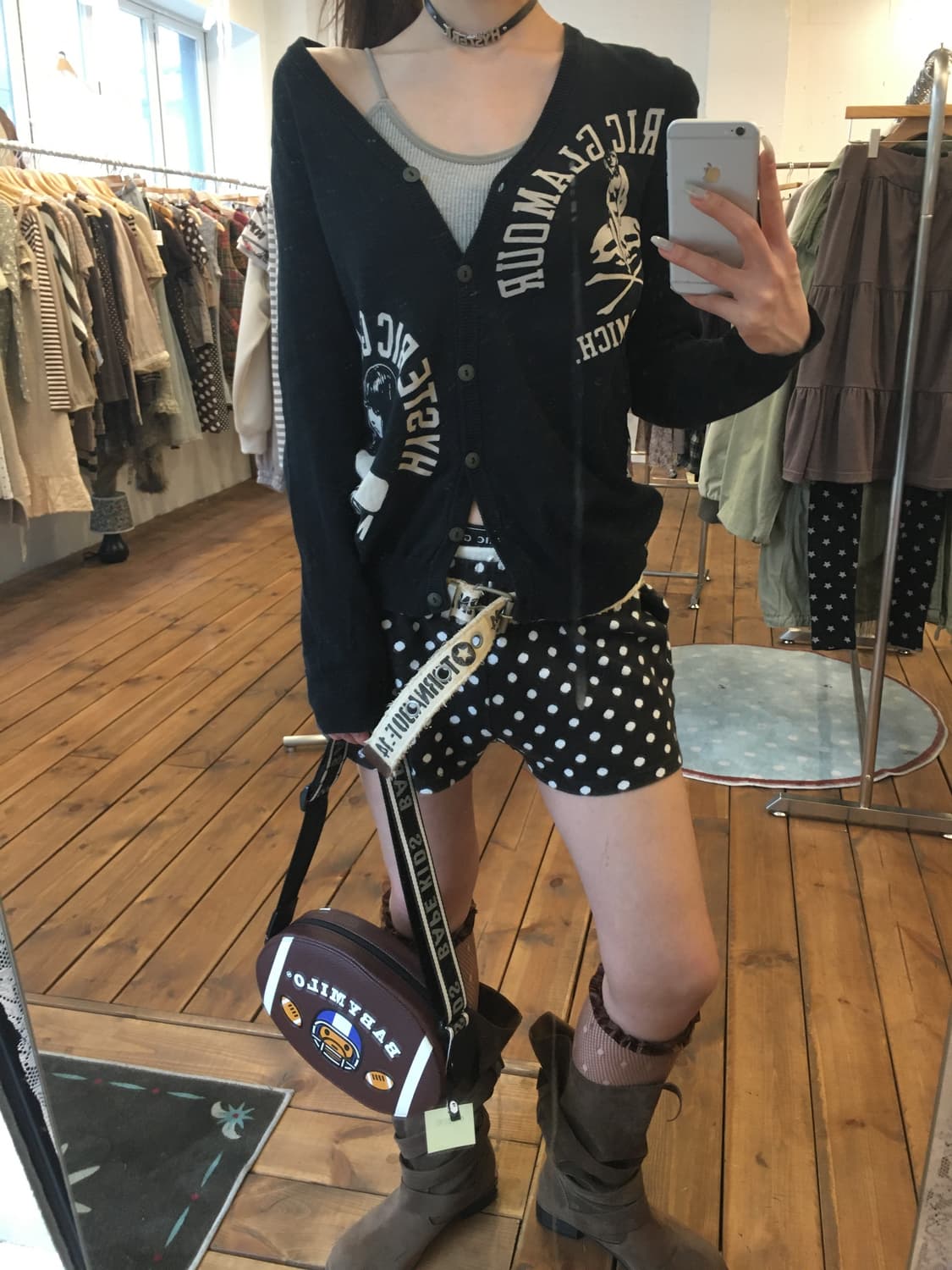 히스테릭글래머 히스걸 블랙 가디건 상품이미지1