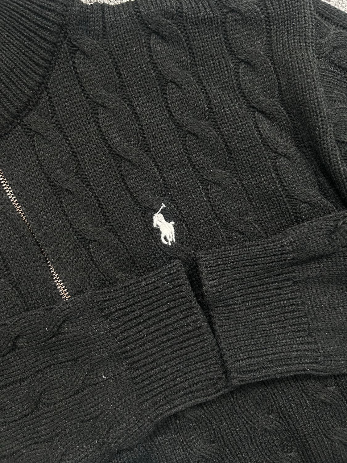 폴로 랄프로렌 블랙 케이블 니트 하프집업 L 상품이미지6