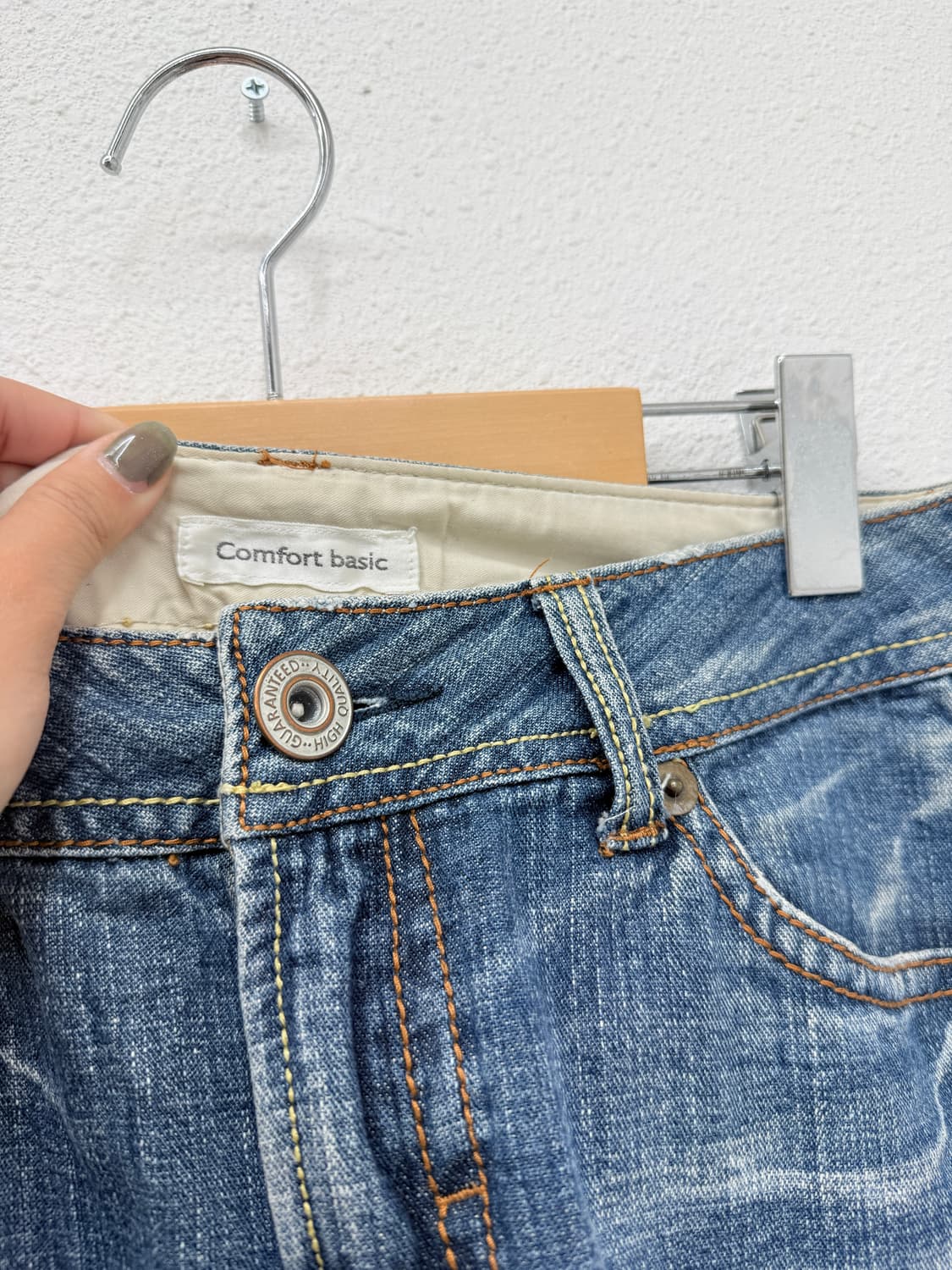 빈티지 데님 미니 스커트 상품이미지3