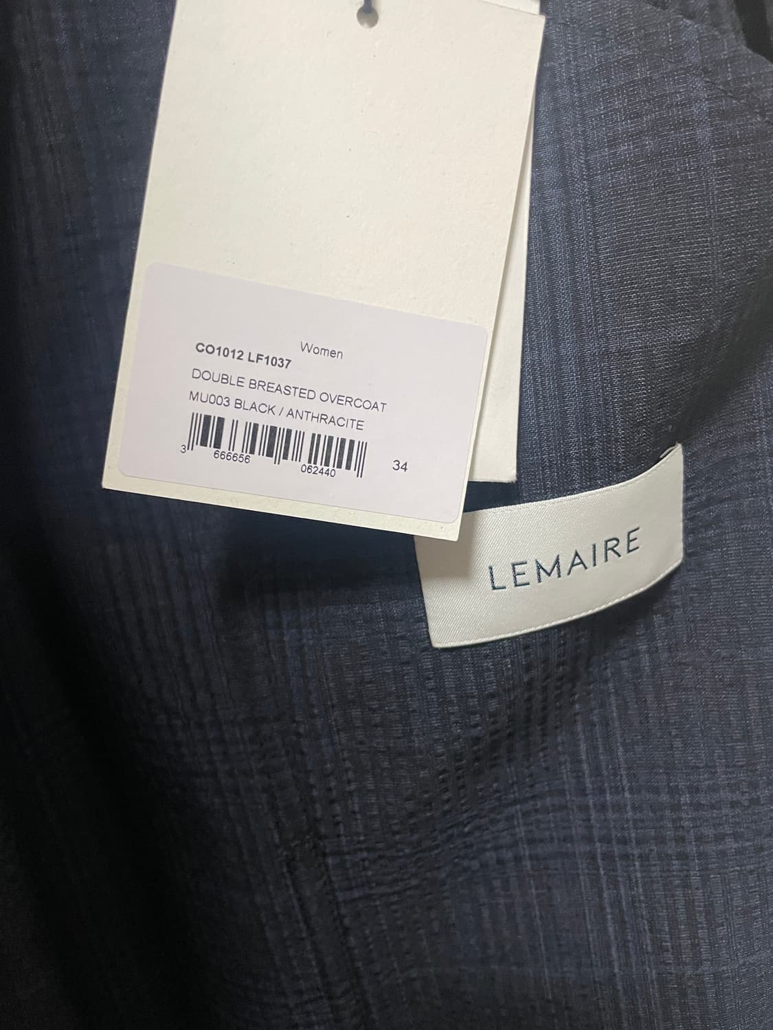 르메르 오버 사이즈 더블 브레스티드 코트 - 블랙:앤트러사이트 상품이미지3