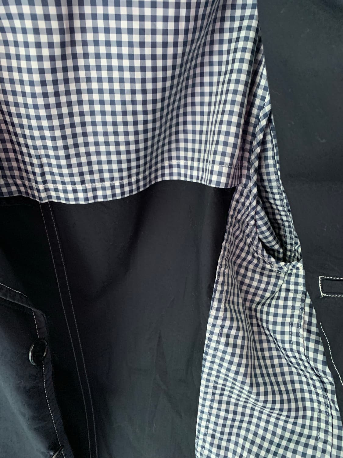 꼼데가르송 옴므 스티치 깅엄 자켓 s 상품이미지6