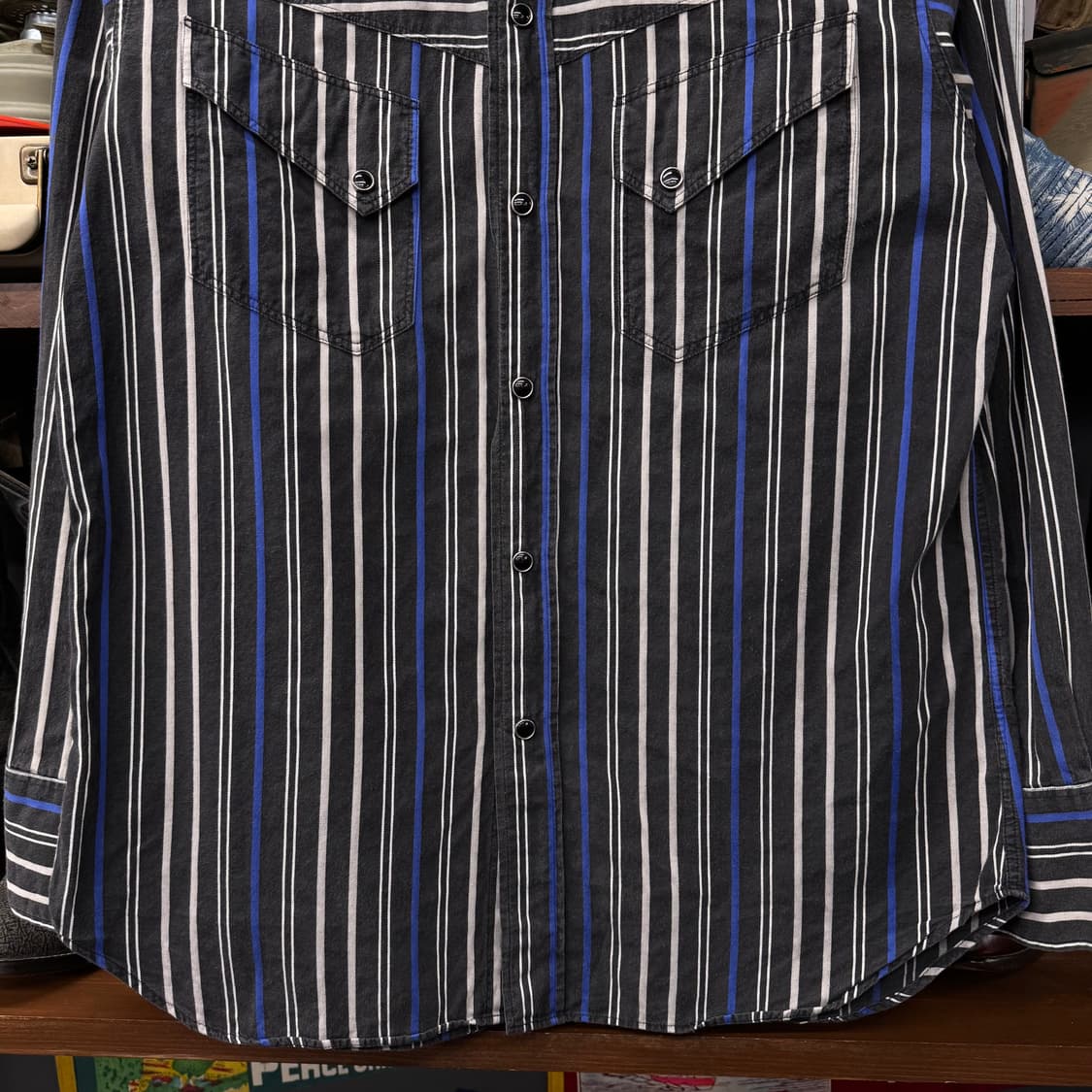 슈가 케인 펄 스냅 스트라이프 패턴 카우보이 웨스턴 셔츠 N128 상품이미지4