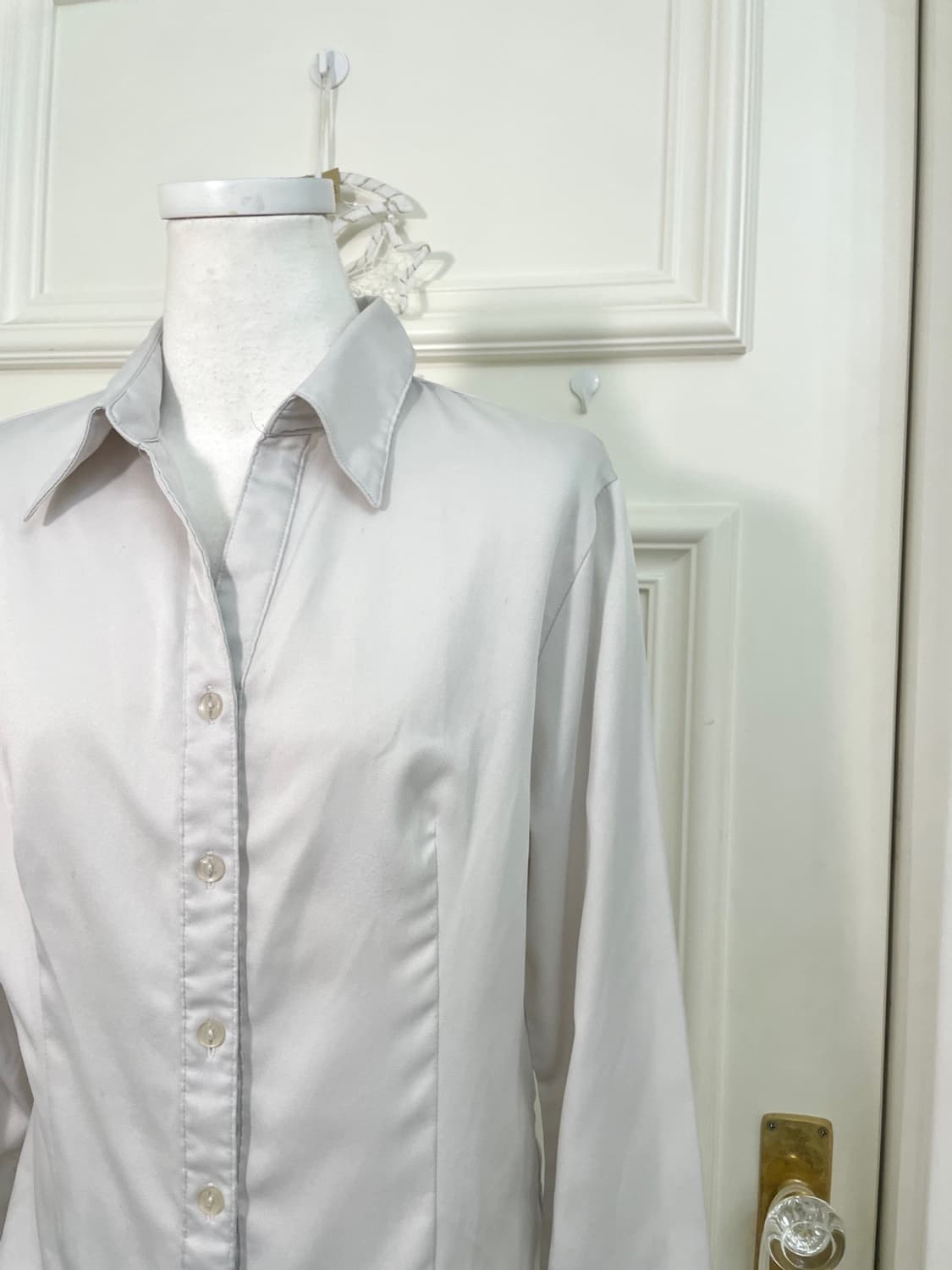 sheer gray basic line shirt(size-L) 상품이미지7