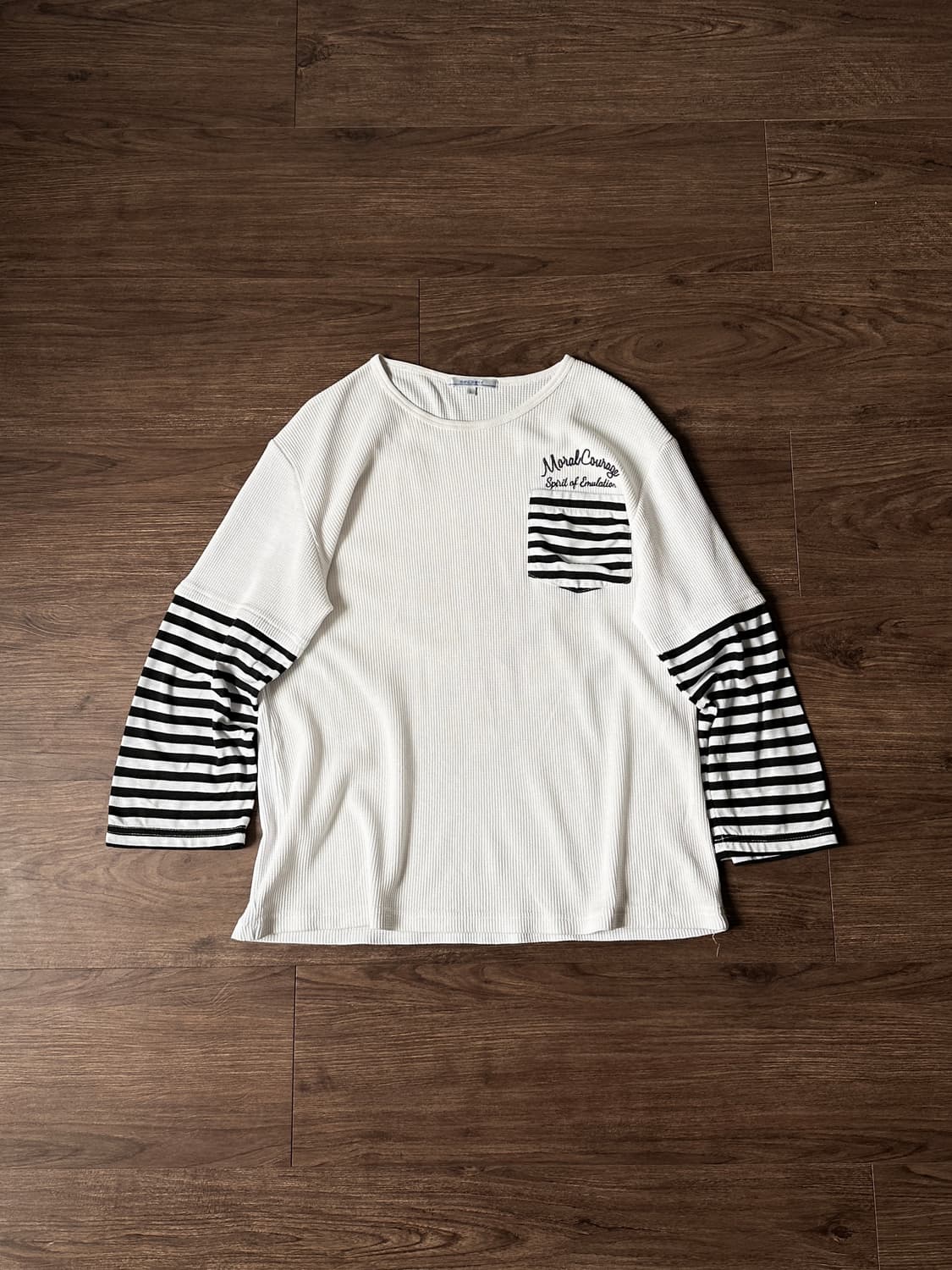 Roddole 와플 스트라이프 롱 슬리브 상품이미지7