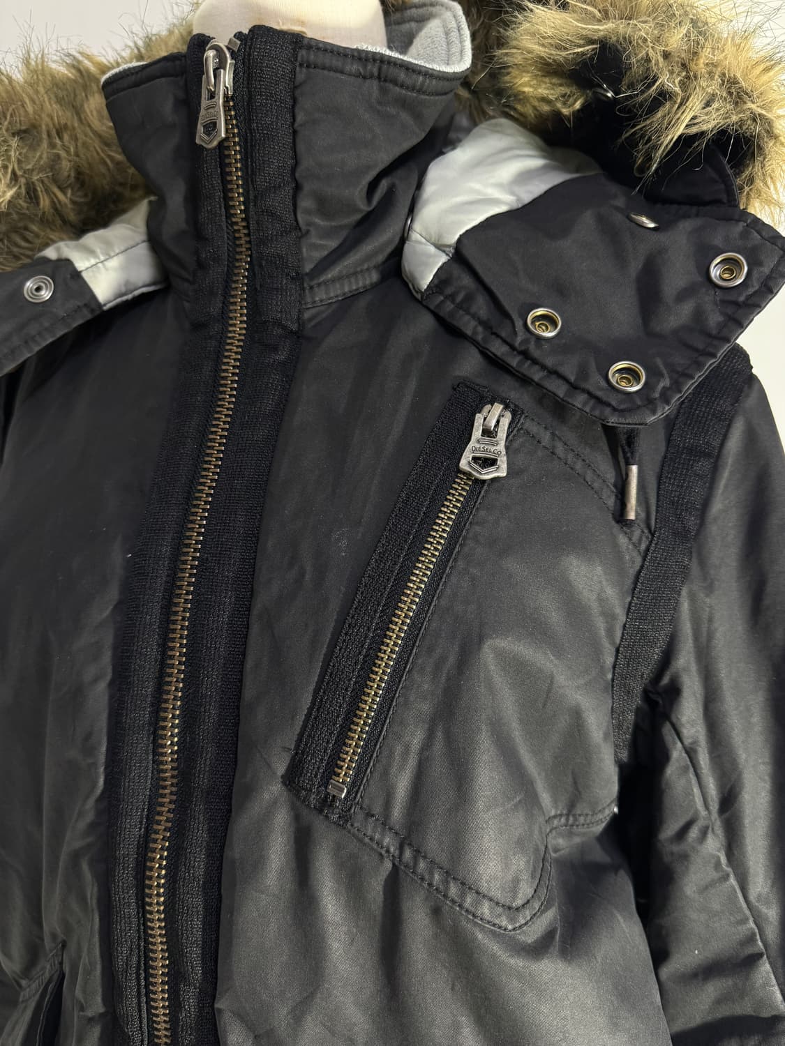 디젤 퍼 후드 밀리터리 자켓 상품이미지6