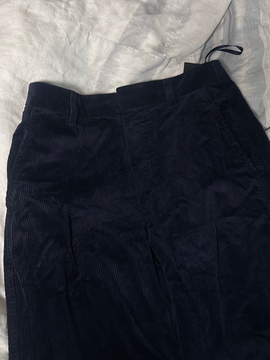 유니클로 코듀로이 와이드 팬츠 네이비 M 상품이미지3