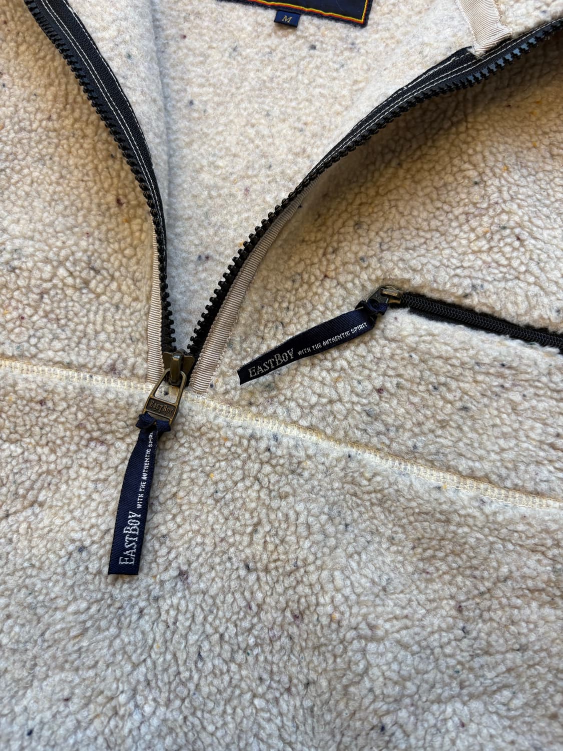 Eastboy 오트밀 플리스 하프 집업 풀오버 상품이미지4