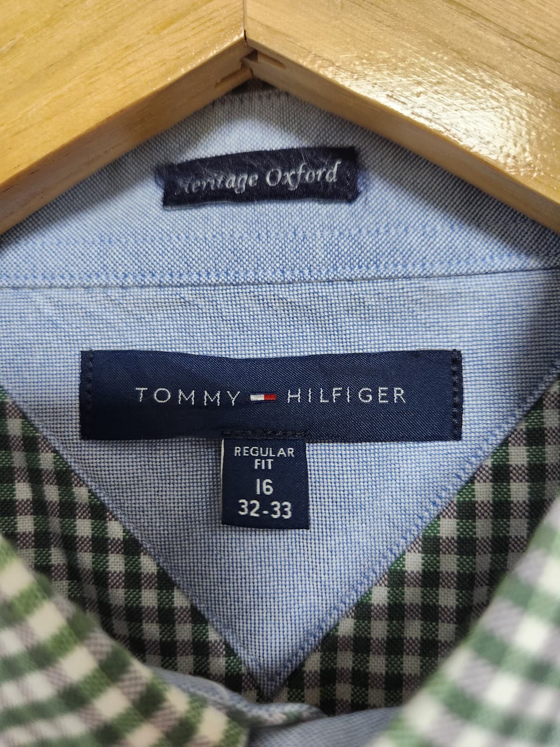 타미힐피거Tommy 체크 옥스포드 셔츠 L - S155 상품이미지5