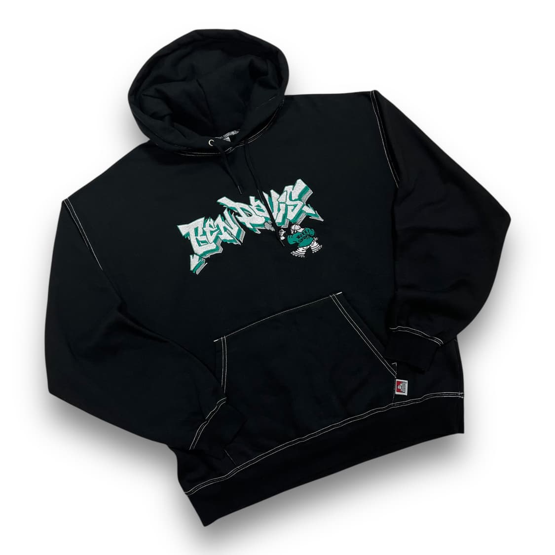 벤 데이비스 고릴라 스트릿 자수 로고 스티치 다크 후디 상품이미지1