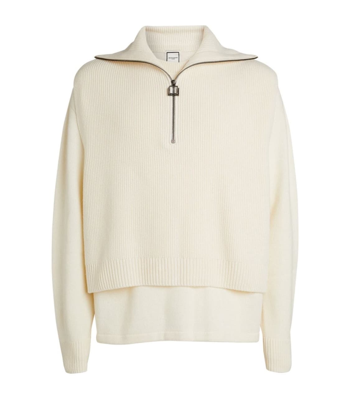 우영미 레이어드 집업 니트 46사이즈(100~105사이즈) 상품이미지1